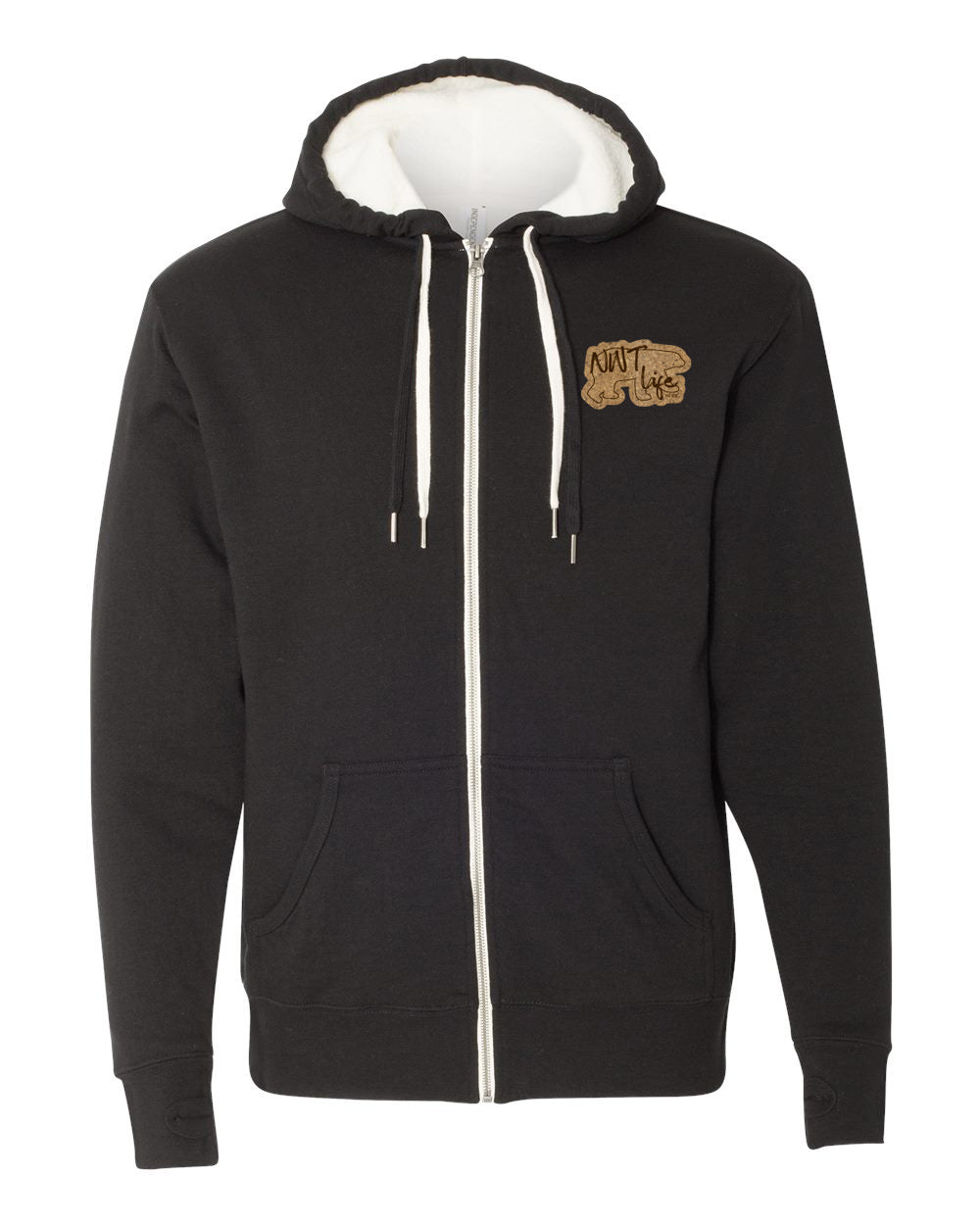 Sherpa Lined Zip Up Hoodie