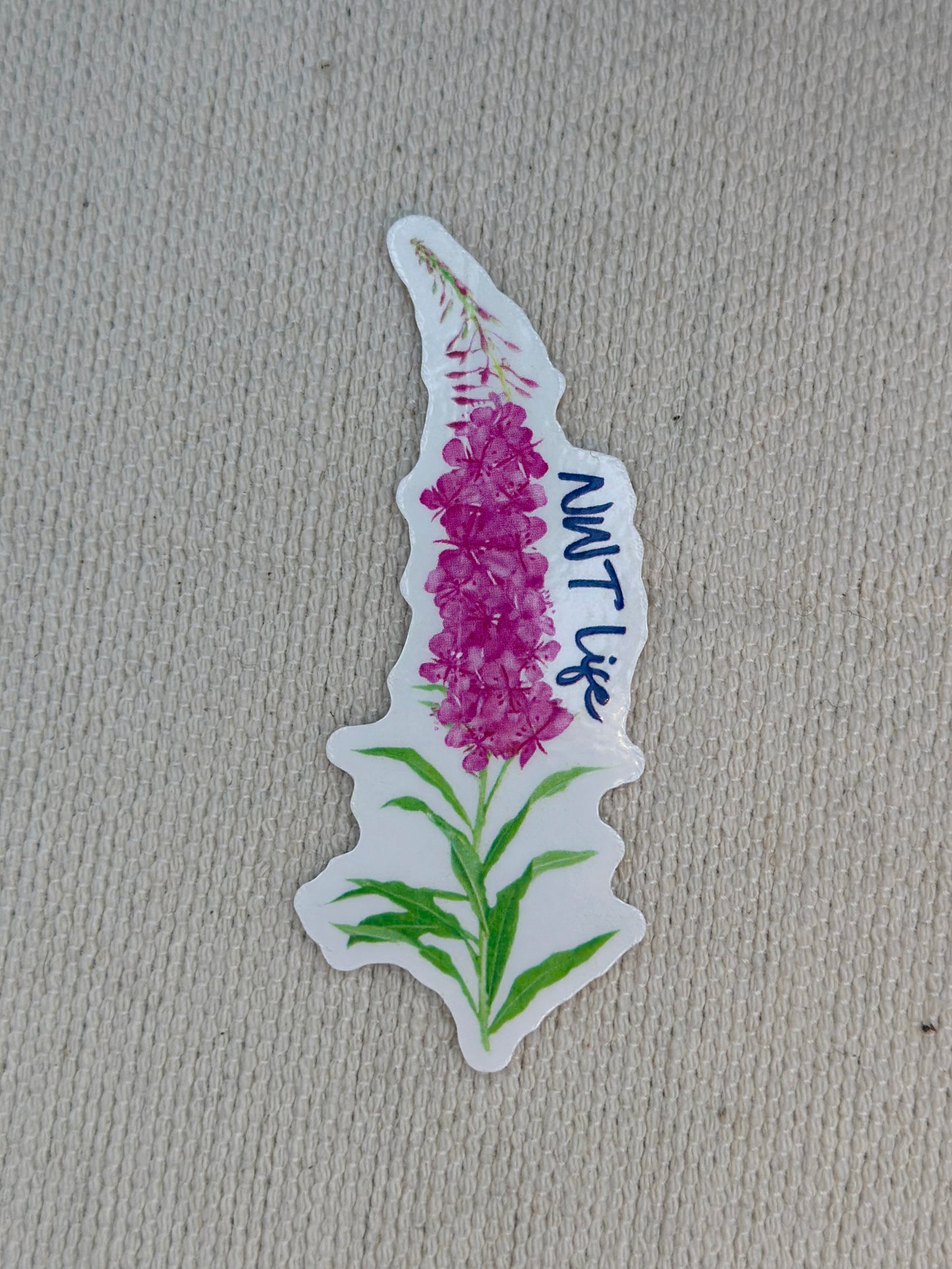 Fireweed sticker 3” x 1.15”