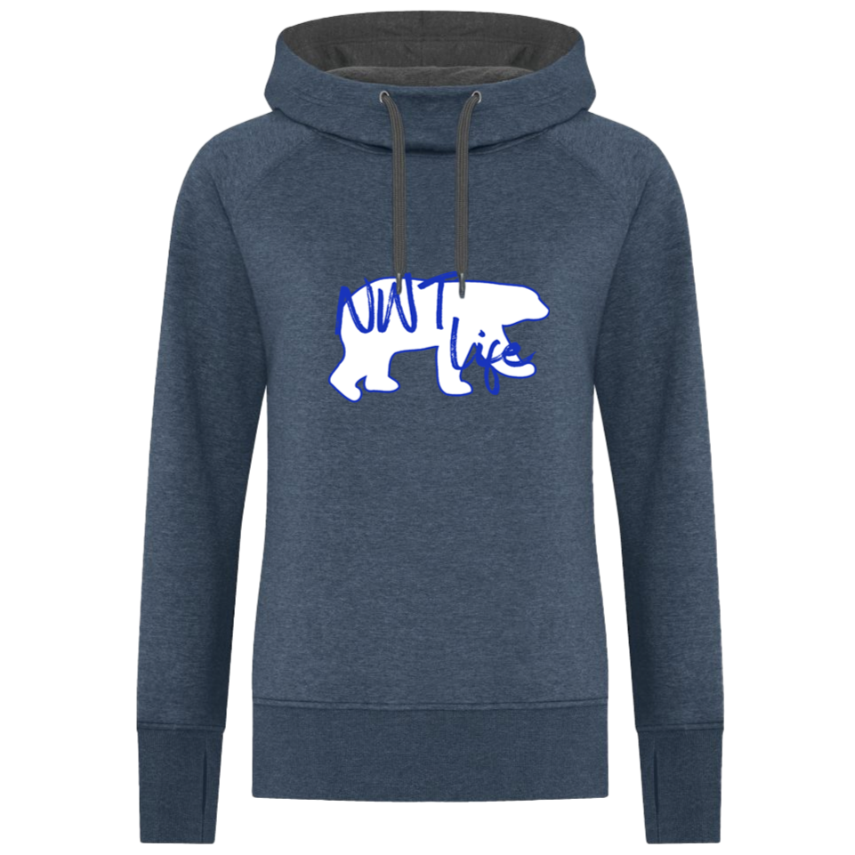 Ladies Cowl Neck Hoodie
