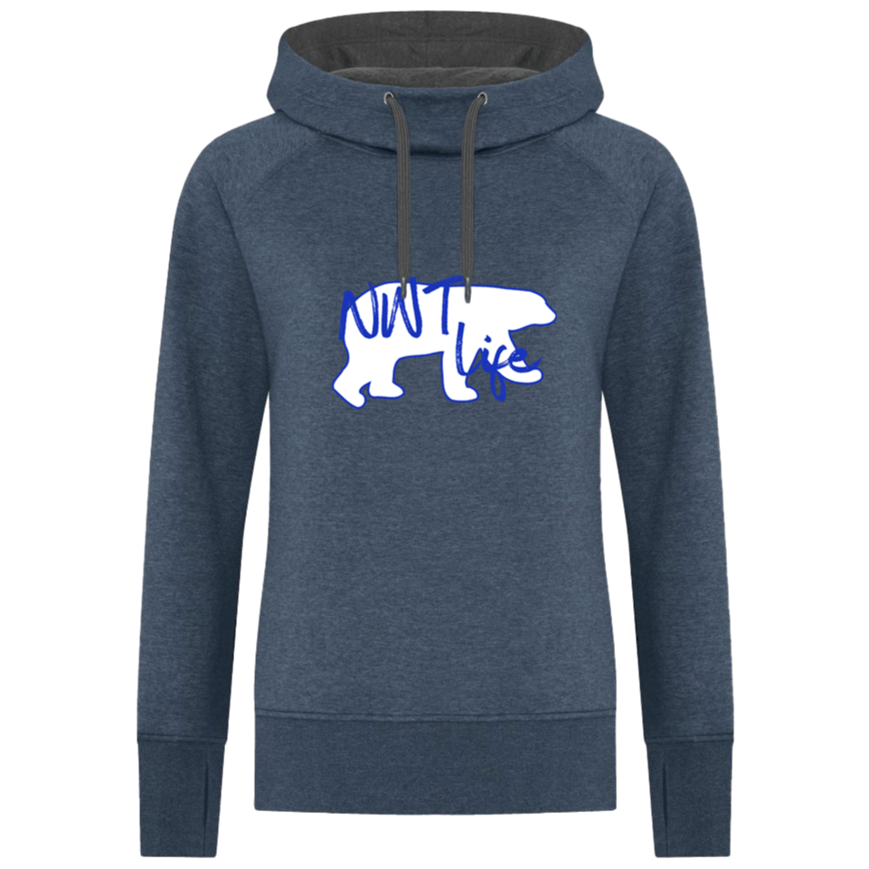 Ladies Cowl Neck Hoodie