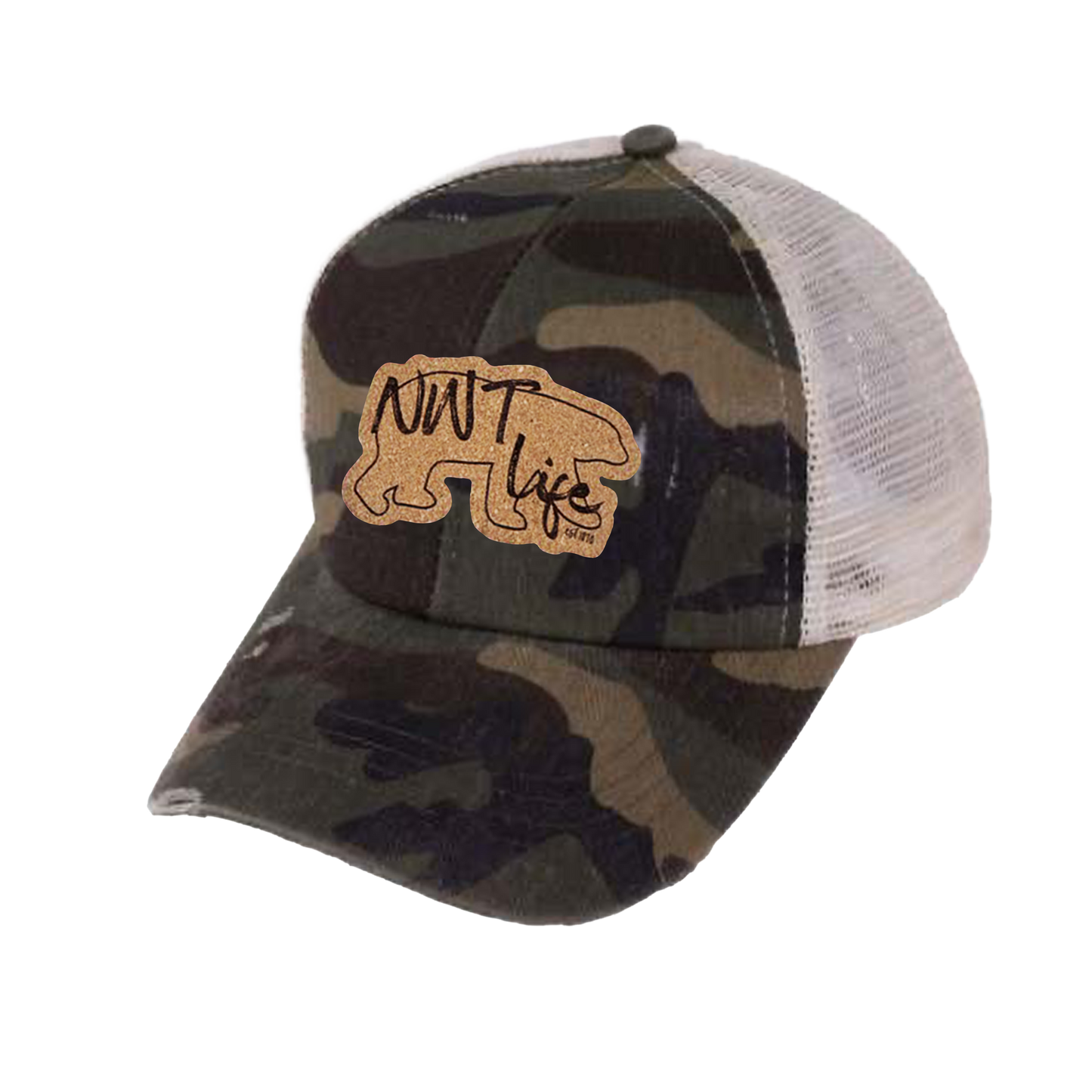 Ball Caps with Criss Cross Ponytail Backs