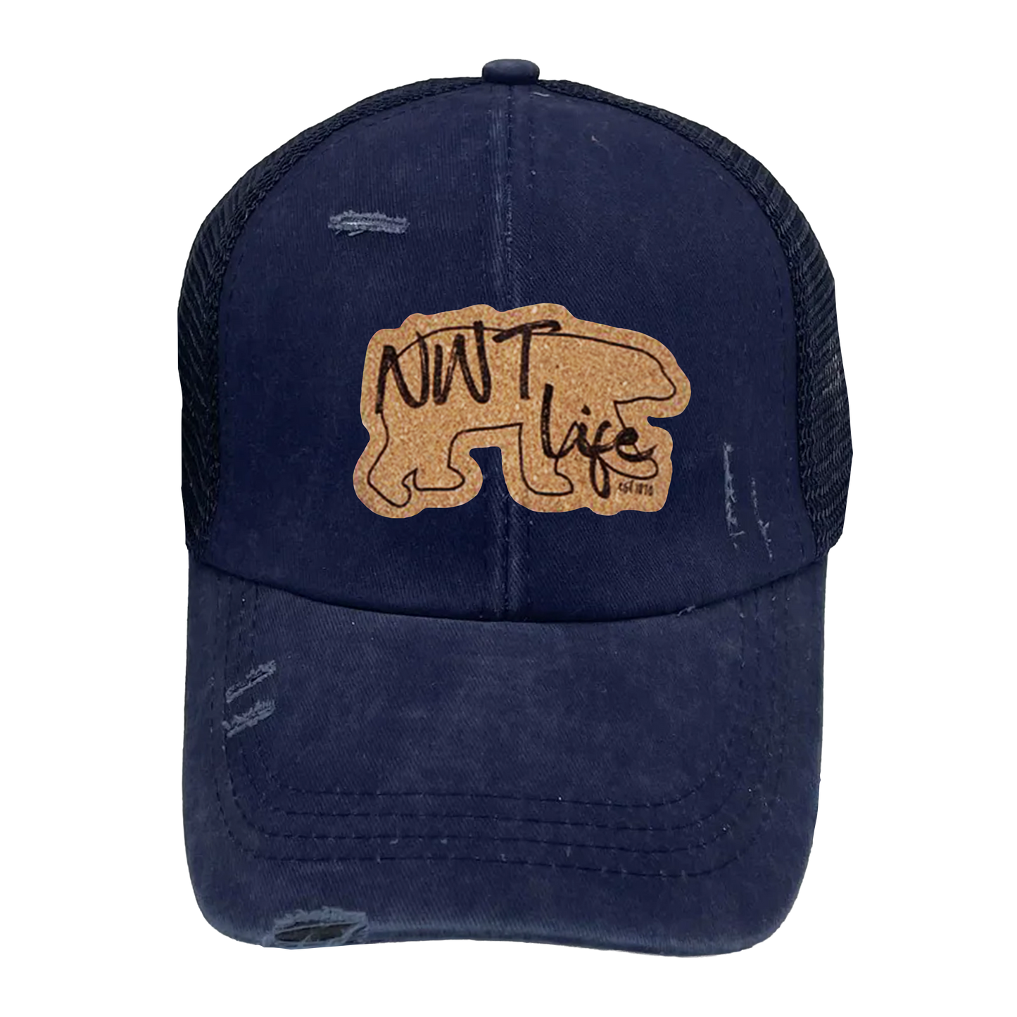 Ball Caps with Criss Cross Ponytail Backs