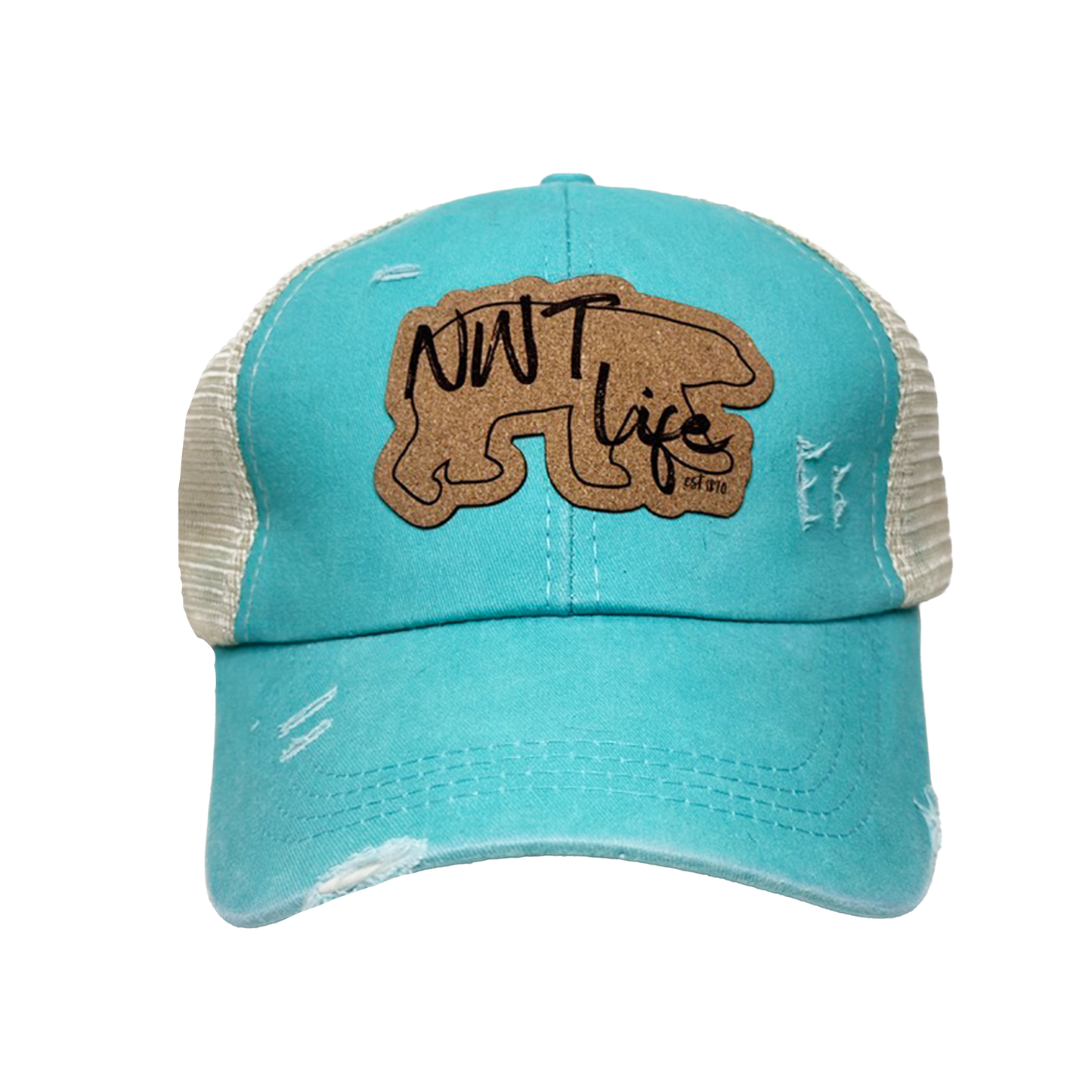 Ball Caps with Criss Cross Ponytail Backs