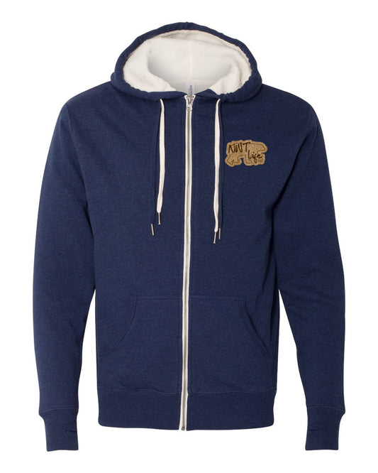 Sherpa Lined Zip Up Hoodie